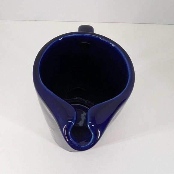 CC Canadian Club Cobalt Blue with Gold Accent Advertising Pub Jug Water Jug - Picture 5 of 6